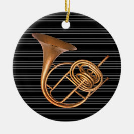 Persoonlijk vintage hoorn muziekinstrument koper keramisch ornament