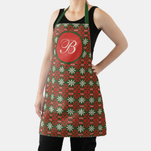 Persoonlijk vintage kerst/winter patroon   schort