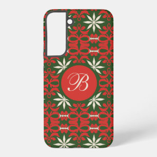 Persoonlijk vintage kerst-/winterpatroon samsung galaxy hoesje