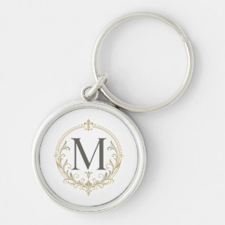 persoonlijk vintage monogram sleutelhanger
