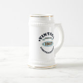 Persoonlijk vintage verjaardagscadeau bierpul (Voorkant rechts)