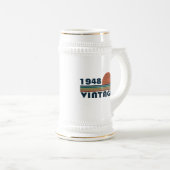 Persoonlijk vintage verjaardagscadeau bierpul (Voorkant rechts)
