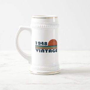 Persoonlijk vintage verjaardagscadeau bierpul