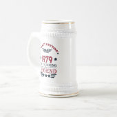 Persoonlijk vintage verjaardagscadeau bierpul (Voorkant links)