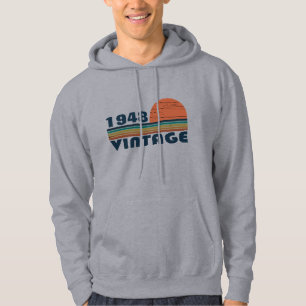 Persoonlijk vintage verjaardagscadeau hoodie
