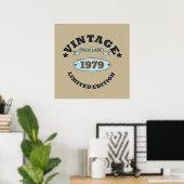Persoonlijk vintage verjaardagscadeau poster (Thuiskantoor)