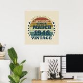 Persoonlijk vintage verjaardagscadeau poster (Thuiskantoor)
