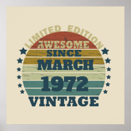 Persoonlijk vintage verjaardagscadeau poster