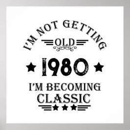 Persoonlijk vintage verjaardagscadeau poster