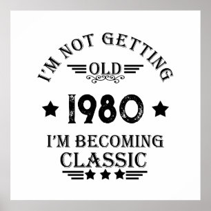 Persoonlijk vintage verjaardagscadeau poster