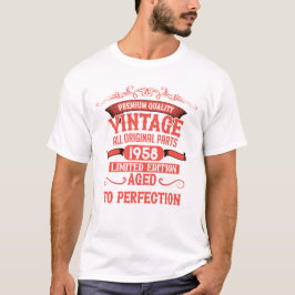 Persoonlijk vintage verjaardagscadeau t-shirt