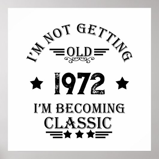 Persoonlijk vintage verjaardagscadeau zwart poster (Voorkant)