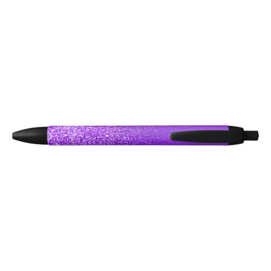Persoonlijk Violet Paars Ombre Glitter Zwarte Inkt Pen