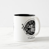 Persoonlijk viool tweekleurige koffiemok (Voorkant rechts)