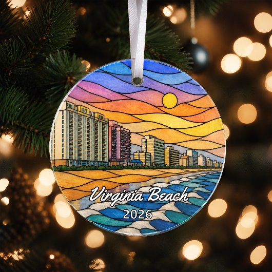 Persoonlijk Virginia Beach Acrylaat Ornament, Klan Ornament
