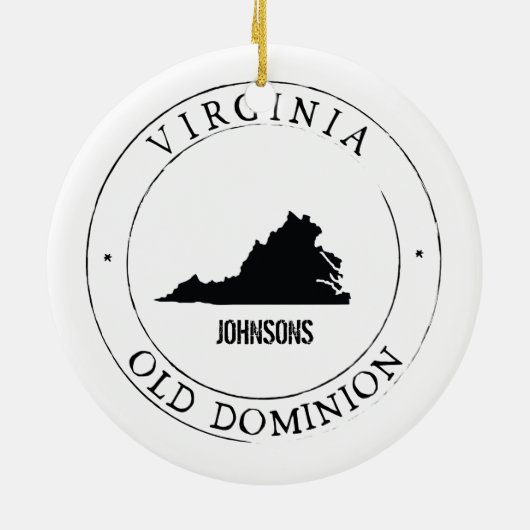 Persoonlijk Virginia Ornament (Achterkant)