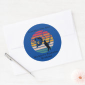 Persoonlijk Vis Bachelor Weekend Ronde Sticker (Envelop)
