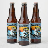 Persoonlijk Vis Toernooi Visser Trout  Bier Etiket (Flessen)