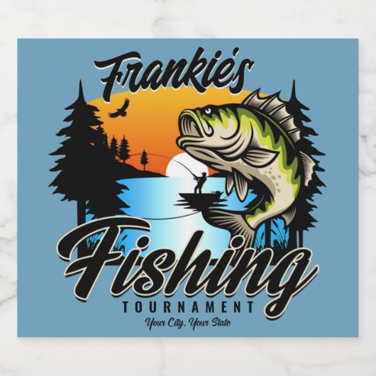 Persoonlijk Vis Toernooi Visser Trout  Bier Etiket (Enkel label)