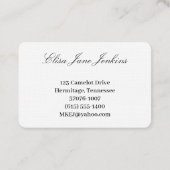 Persoonlijk Visitekaartje (Achterkant)