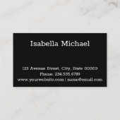 Persoonlijk visitekaartje (Achterkant)