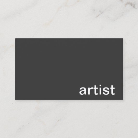 Persoonlijk Visitekaartje (kunstenaar) (Voorkant)