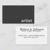 Persoonlijk Visitekaartje (kunstenaar) (Voorkant / Achterkant)
