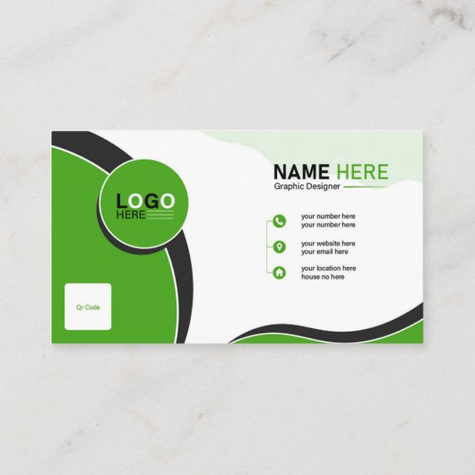 Persoonlijk visitekaartje ontwerp, (Achterkant)