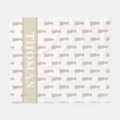 Persoonlijk Vizsla Baby Dekentje Roze & Wit Fleece Deken (Voorkant (Horizontaal))