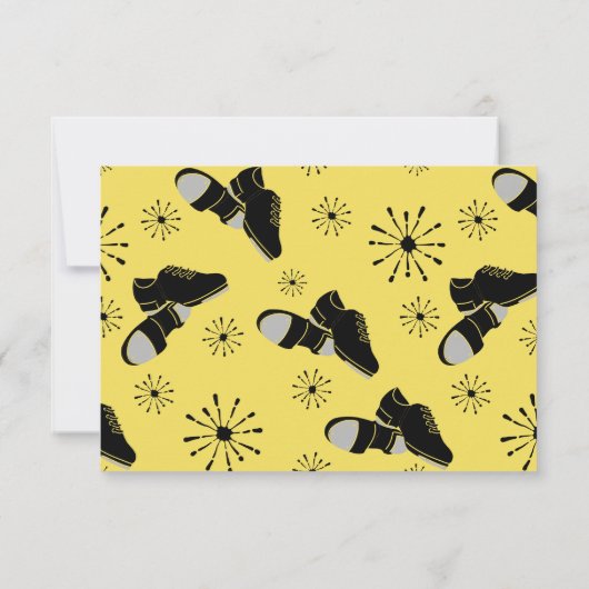 Persoonlijk vlak paneel tapdans bedankkaart (Achterkant)