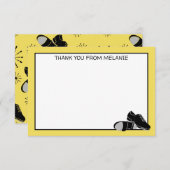 Persoonlijk Vlak Paneel Tapdans Bedankkaart (Voorkant / Achterkant)