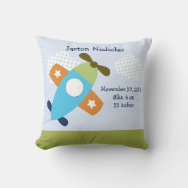 Persoonlijk vliegtuig dat vlucht neemt kussen