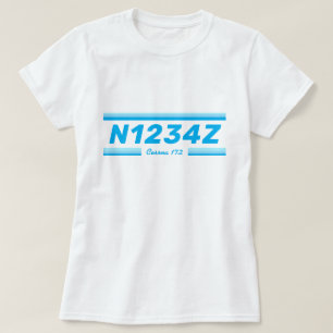 Persoonlijk vliegtuignummer T-shirt
