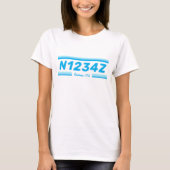 Persoonlijk vliegtuignummer T-shirt (Voorkant)