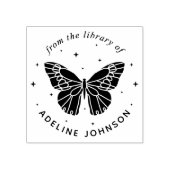Persoonlijk vlinder Ex Libris-stempel 'Uit de bibl Rubberstempel (Afrduk)