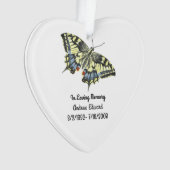 Persoonlijk vlinder-herdenkingssieraad ornament (voorkant)