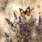Persoonlijk vlinder lavendel vintage ontwerp schort