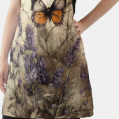 Persoonlijk vlinder lavendel vintage ontwerp schort