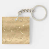 Persoonlijk vlinder-monogram sleutelhanger (Achterkant)