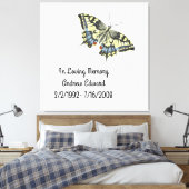 Persoonlijk Vlinderherdenking Canvas Afdruk (Insitu (Slaapkamer))