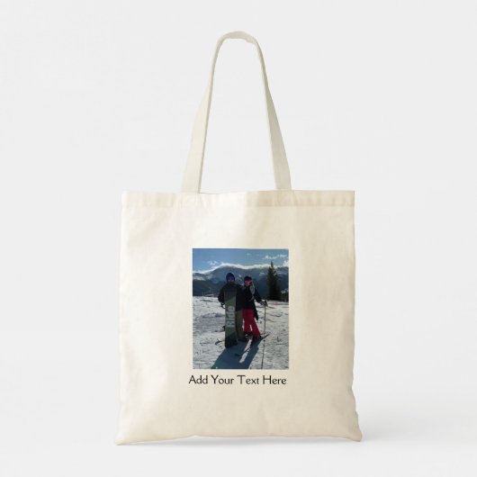 Persoonlijk voeg je eigen foto toe tote bag (Achterkant)