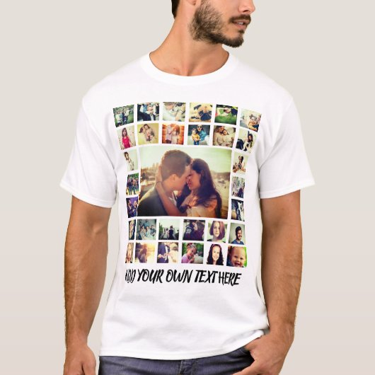 Persoonlijk voeg uw eigen foto en tekst toe t-shirt (Voorkant)