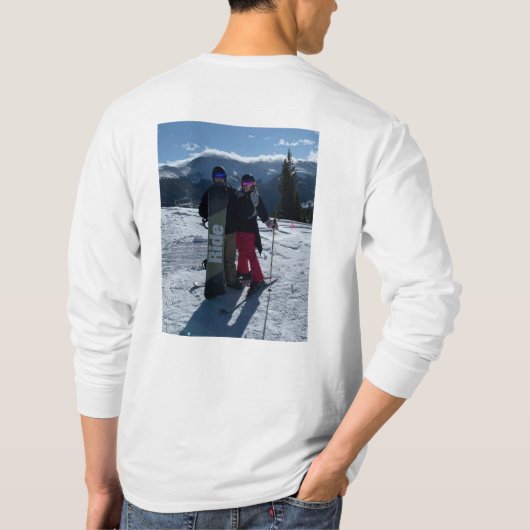 Persoonlijk voeg uw eigen foto-Mannen toe T-shirt (Achterkant)