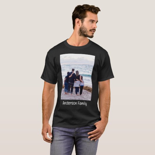 Persoonlijk voeg uw foto en tekst toe t-shirt (Voorkant volledig)