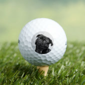 Persoonlijk voeg uw foto Pug Dog Black White toe Golfballen (Insitu Shirt)