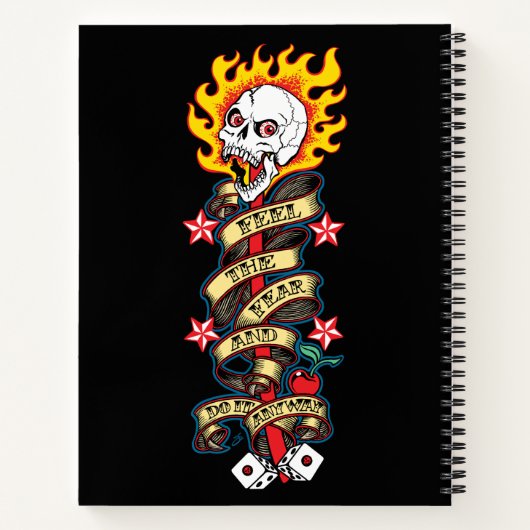 Persoonlijk voel de angst notitieboek (Achterkant)