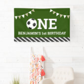 Persoonlijk Voetbal 1e Verjaardagsfeestje Spandoek (Insitu)