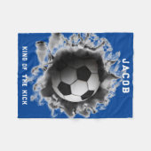 Persoonlijk Voetbal Cadeau Fleece Deken (Voorkant (Horizontaal))