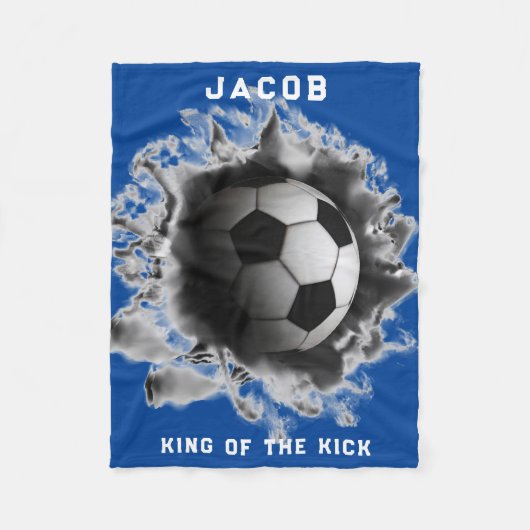 Persoonlijk Voetbal Cadeau Fleece Deken (Voorkant)