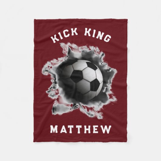 Persoonlijk Voetbal Cadeau Fleece Deken (Voorkant)